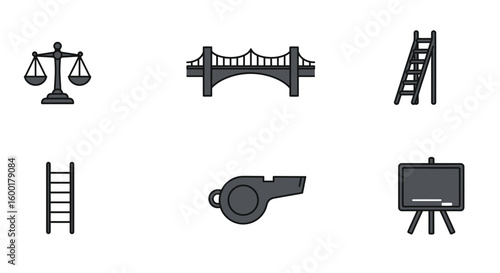 Legal and Public Service Symbol Vector Graphics