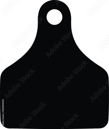 Livestock Ear Tag Silhouette Animal ID Icon