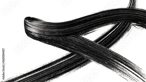 elegant swatch smudge mascara on white background