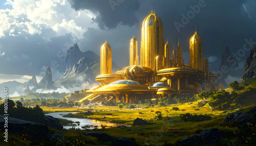 Golden City with Mountain Valley.