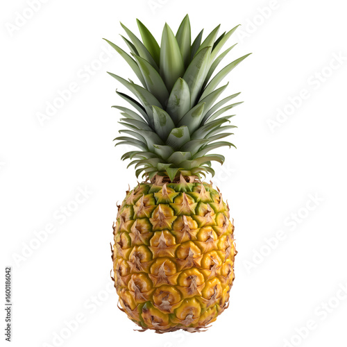 Ripe Pineapple Vibrant Tropical Fruit Photography isolated on transparent background