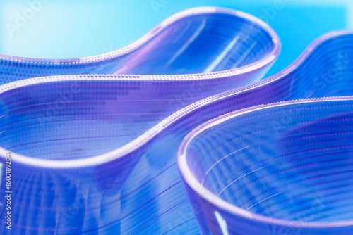 Abstract 3d data flow and stream representing quantum technology