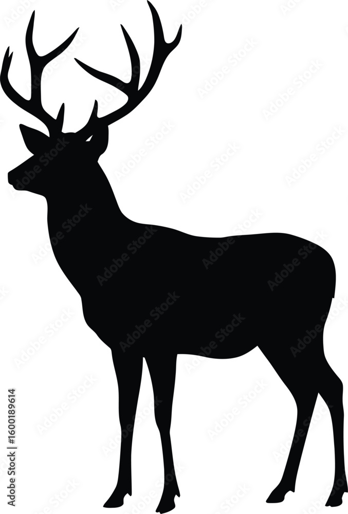 Obraz premium Majestic Stag Deer Buck Silhouette Antlers