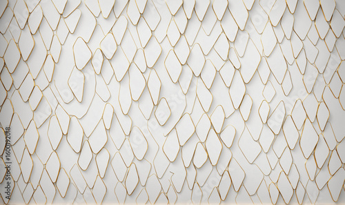 abstract white and gold geo...