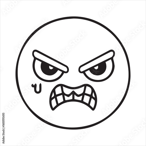 very angry face emoji icon