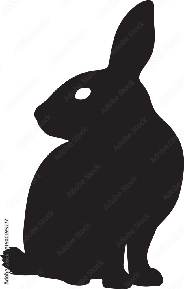 Obraz premium Rabbit silhouette vector illustration