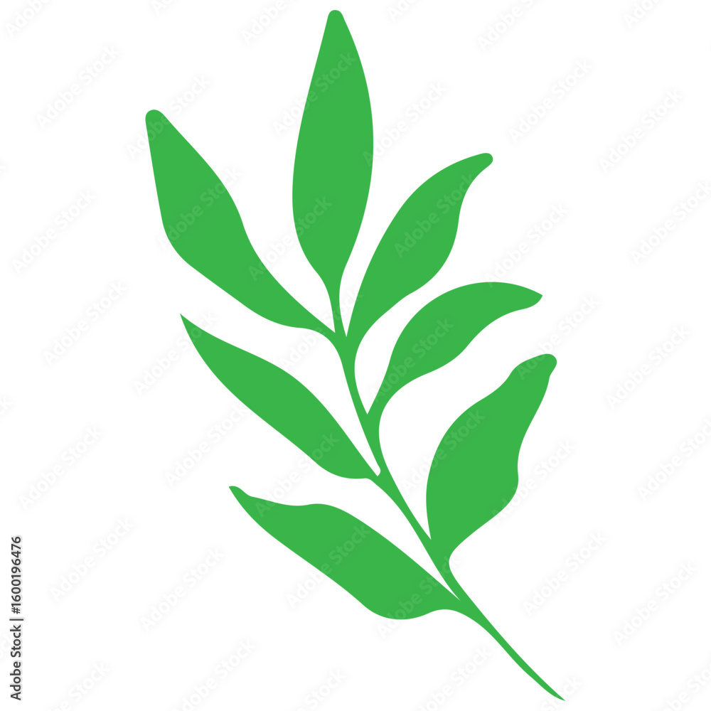 Fototapeta premium Green leaves illustration representing nature and eco-friendly design