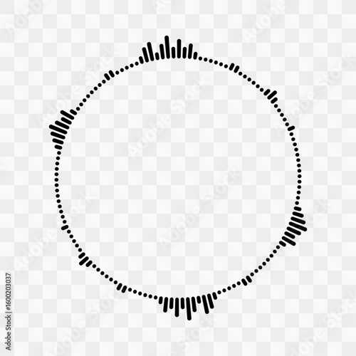 Vector isolated podcast or music streaming audio wave. Music digital equalizer template, voice volume symbol
