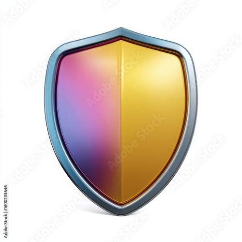Free Download Golden and purple shield icon with metallic border - GFXLoad
