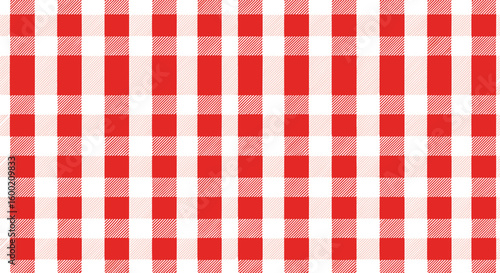 Red and white gingham checkered pattern background