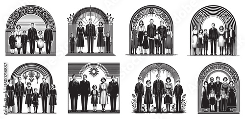 Vintage Family Portraits Arches people
