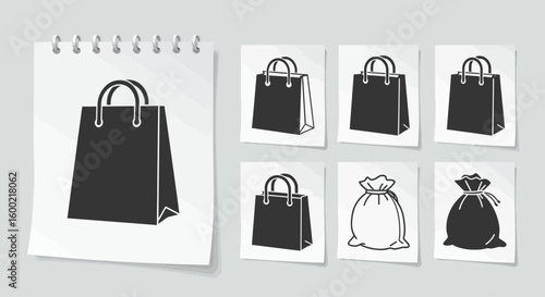 Modern Minimalist Vector Icon Collection for Shopping