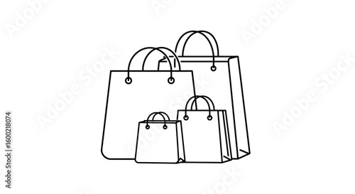 Modern Minimalist Vector Icon Collection for Shopping