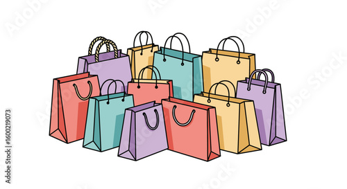 Modern Minimalist Vector Icon Collection for Shopping