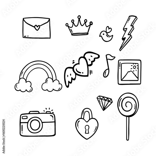 doodle illustration silhouette