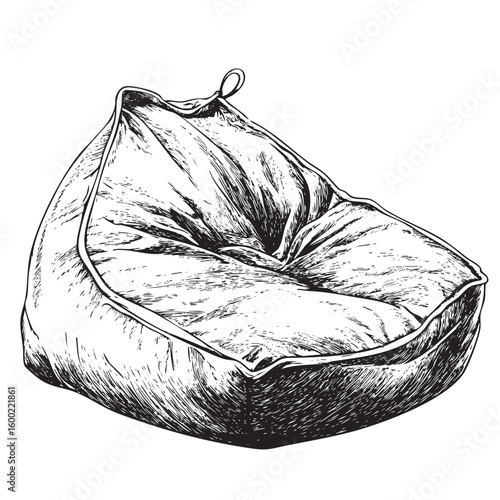 Cozy bean bag chair for comfortable lounging and relaxation at home