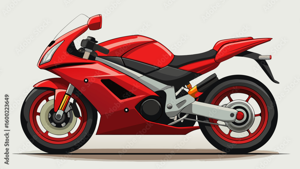Fototapeta premium Colorful Stylized Sportbike Illustrations – Racing Motorcycle Vector Graphics