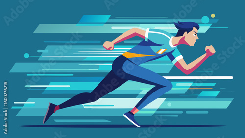 Vector Speed Runner Illustrations – Athletic Motion & Sprinting Graphics