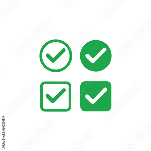 Check Mark Icons Depicting Success Agreement and Verification in Various Shapes and Styles for Digital and Print Media Free Download Check Mark Icons Depicting Success Agreement and Verification in Various Shapes and Styles for Digital and Print Media - GFXLoad