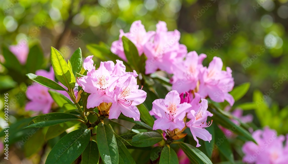 Close-up of blooming pink azaleas Close-up of blooming pink azaleas