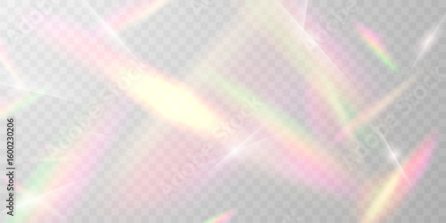 Light effect and zigzag ribbon falling from above on a beam of light, tinsel vector