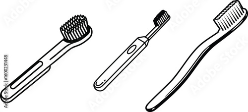 black toothbrush vector, simple toothbrush silhouette design, toothbrush clip art illustration.