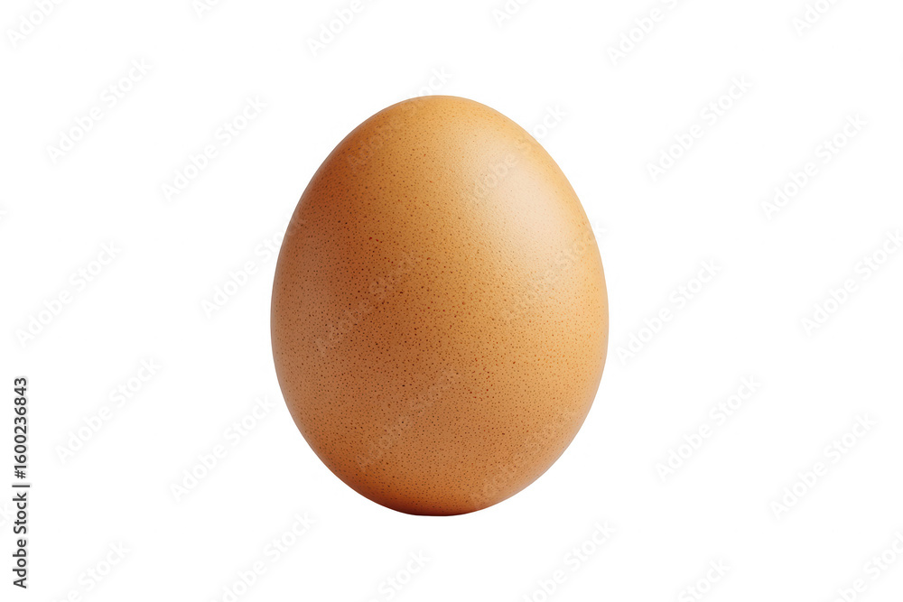 Single brown egg, whole, isolated Single brown egg, whole, isolated