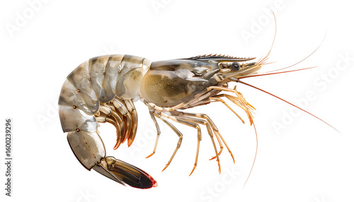 Tiger shrimp isolated on transparent background