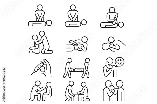 Illustrated guide to basic first aid procedures and emergency care techniques