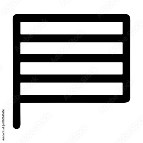 Outline Handdrawn Blind Window Decoration Interior Design Element Icon