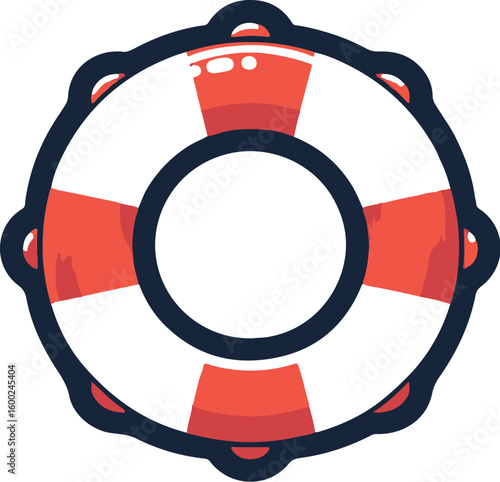 lifebouy swim ring logo icon vector Illustration