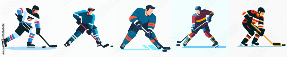Obraz premium vector of an ice hockey player