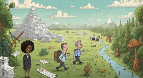 Navigating the Paper Jungle: A Humorous Look at Workplace Bureaucracy and Overwhelming Paperwork