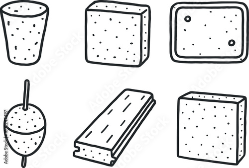 hand drawn cute out doodle style isolated cork bottle stopper cork insulation tile cork bulletin board cork float buoy cork flooring plank cork acoustic panel