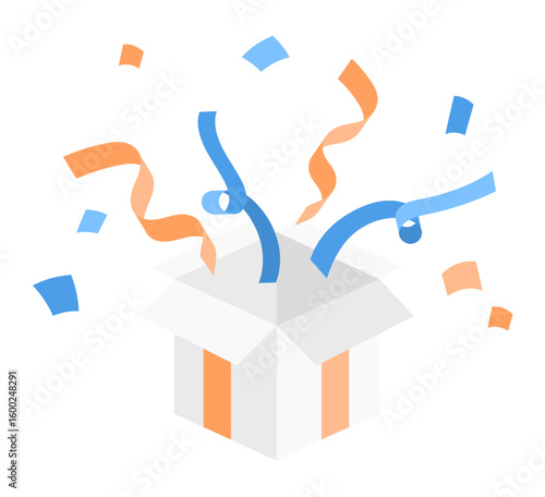 プレゼントボックスのイラスト(リボン CAMPAIGN　キャンペーン めでたい カラフル ベクター)