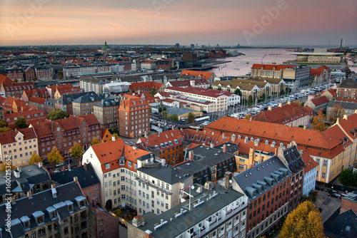 Copenhagen aerial panoramic view