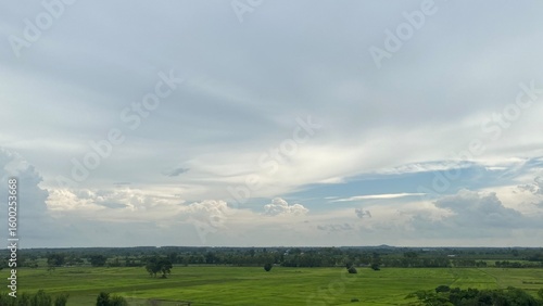 clouds over the field
