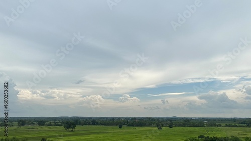 clouds over the field