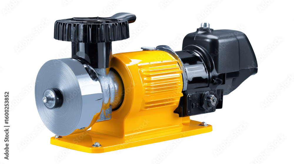 Fototapeta premium Compact electric grinding machine with dust cover background isolated on a Transparent background, PNG file.
