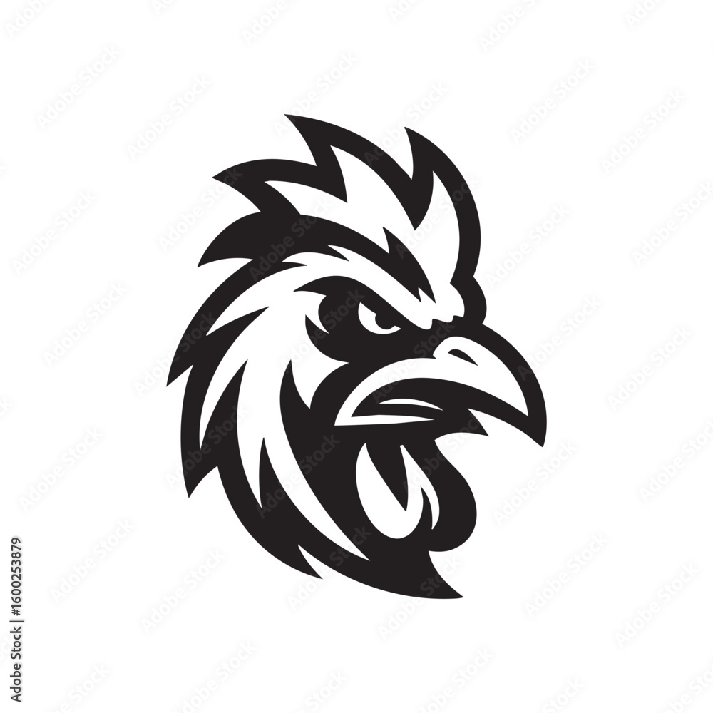 Obraz premium Rooster Head Mascot Logo