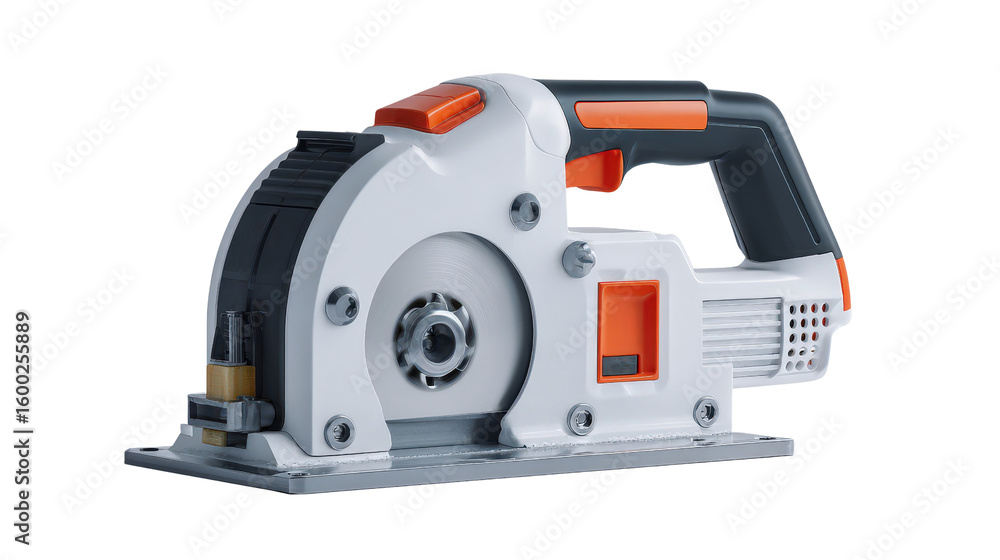 Compact electric saw with dust collection port isolated on a Transparent background, PNG file. Compact electric saw with dust collection port isolated on a Transparent background, PNG file.