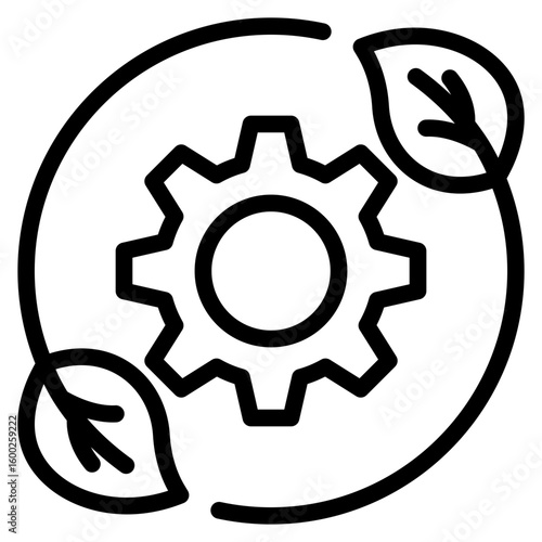 Renewable materials icon in vector illustration