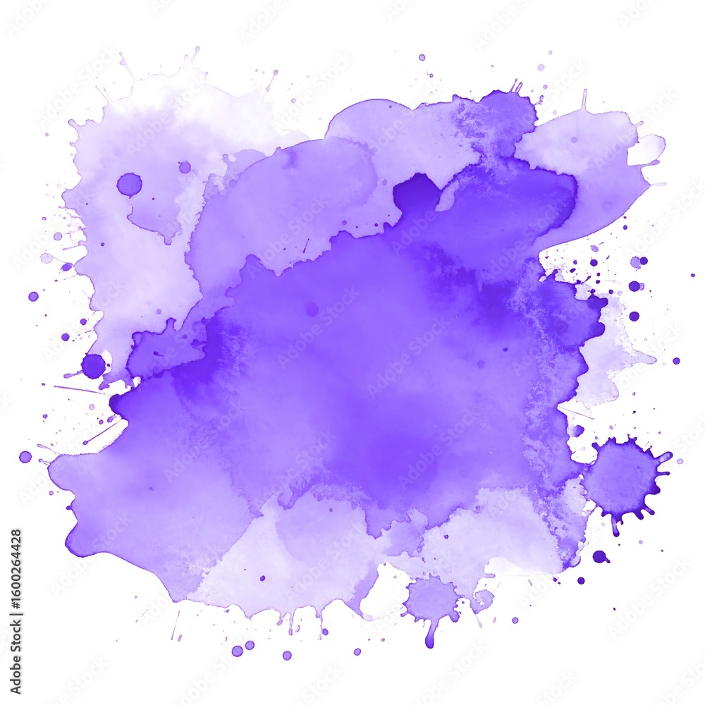 Obraz premium Abstract purple watercolor splatter