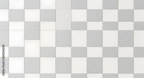 Wallpaper Mural A pattern of alternating white and gray square tiles arranged in a grid formation for a modern look Torontodigital.ca