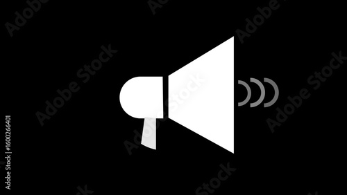speaker icon on a white background