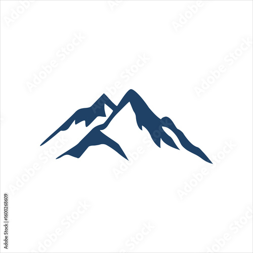 Mountain silhouette. Mountains icon vector. mountains  logo vector.