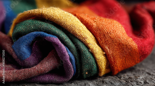 rainbow pride flag colors, close up photography.