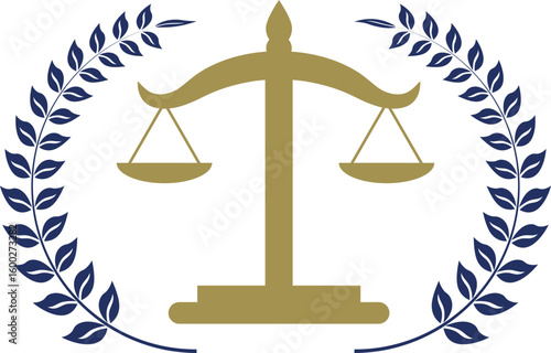 law firm logo icon vector