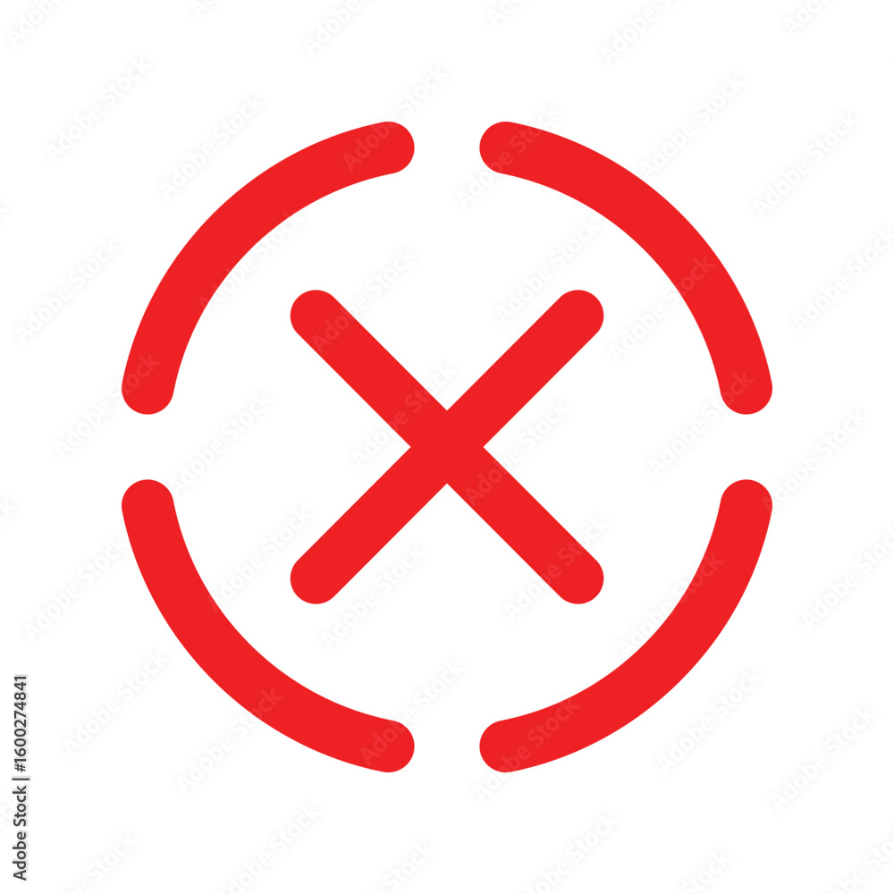 Obraz premium Red Cross mark icon