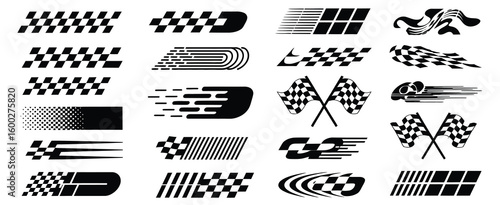 Motorsport Graphics Bundle - Racing Stripes, Checkered Flags & Speed Decals - Professional Vector Pack